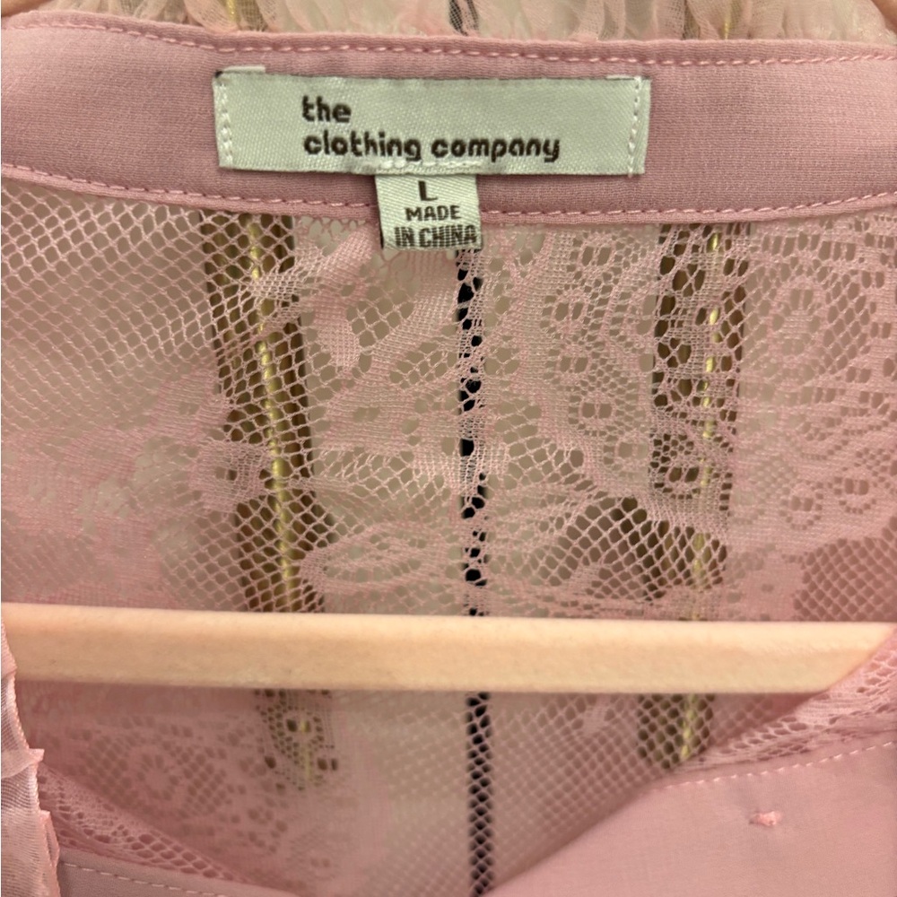 The Clothing Company Pink Lace Top - Picture 2 of 5